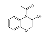 4-acetyl-3-hydroxy-3,4-dihydro-2H-benzo[1,4]oxazine结构式