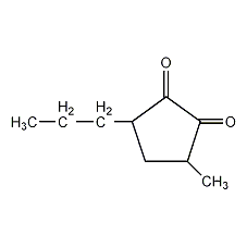 3-甲基-5-丙基-1,2-环戊二酮结构式