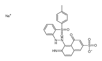 sodium 6-amino-4-hydroxy-5-[[2-[(p-tolyl)sulphonyl]phenyl]azo]naphthalene-2-sulphonate结构式