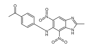 1-[4-[(2-methyl-4,6-dinitro-1H-benzimidazol-5-yl)amino]phenyl]ethanone结构式