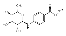 4-氨基苯甲酸钠-N-L-鼠李糖苷结构式