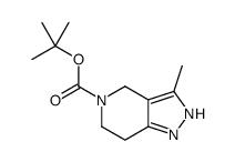 3-甲基-6,7-二氢-1H-吡唑并[4,3-c]吡啶-5(4H)-羧酸叔丁酯结构式