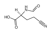 N-formyl-L-2-amino-4-cyanobutyric acid结构式
