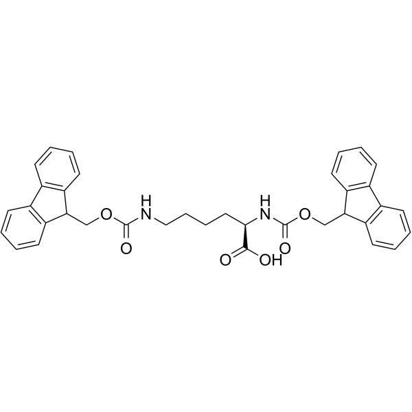Nα,ε-双-Fmoc-D-赖氨酸结构式