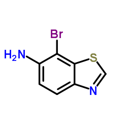 6-Amino-7-bromobenzothiazole structure