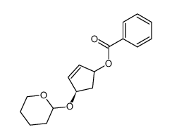 dl-cis-4-tetrahydropyranoxy-2-cyclopentenyl benzoate结构式