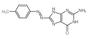 6H-Purin-6-one, 2-amino-1,7-dihydro-8-((4-methylphenyl)azo)- Structure