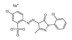sodium 5-chloro-2-[[1-(2-chlorophenyl)-4,5-dihydro-3-methyl-5-oxo-1H-pyrazol-4-yl]azo]benzenesulphonate Structure
