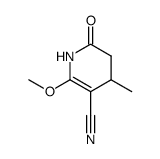 2-methoxy-4-methyl-6-oxo-1,4,5,6-tetrahydro-pyridine-3-carbonitrile结构式