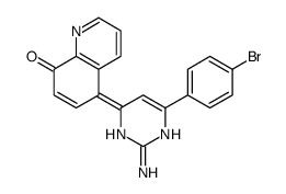5-[2-amino-4-(4-bromophenyl)-1H-pyrimidin-6-ylidene]quinolin-8-one结构式