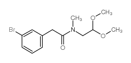 2-(3-溴苯基)-N-(2,2-二甲氧基乙基)-N-甲基乙酰胺结构式
