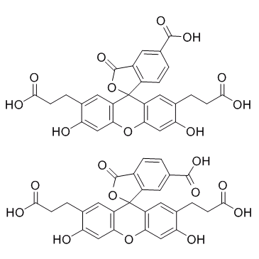 2,7-双-(羧乙基)-羧基-荧光素结构式