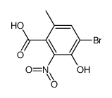 4-bromo-3-hydroxy-6-methyl-2-nitro-benzoic acid结构式