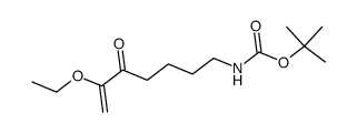 (6-ethoxy-5-oxohept-6-enyl)carbamic acid tert-butyl ester结构式