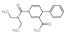 1(4H)-Pyridinecarboxamide, 3-acetyl-N,N-diethyl-4-phenyl- structure
