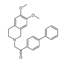 2-(6,7-dimethoxy-3,4-dihydro-1H-isoquinolin-2-yl)-1-(4-phenylphen yl)ethanone结构式