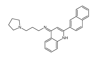 2-naphthalen-2-yl-N-(3-pyrrolidin-1-ylpropyl)quinolin-4-amine Structure