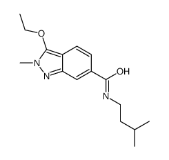 3-ethoxy-2-methyl-N-(3-methylbutyl)indazole-6-carboxamide结构式