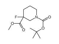 1-Boc-3-氟哌啶-3-甲酸甲酯结构式