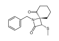 (3S,4R)-1-Benzyl-3-methylsulfanyl-1-aza-spiro[3.5]nonane-2,5-dione结构式