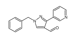 1H-Pyrazole-4-carboxaldehyde, 1-(phenylmethyl)-3-(3-pyridinyl)结构式