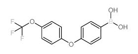 (4-(4-(三氟甲氧基)苯氧基)苯基)硼酸结构式