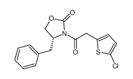 (R)-4-benzyl-3-(2-(5-chlorothiophen-2-yl)acetyl)oxazolidin-2-one结构式