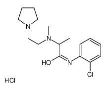 N-(2-chlorophenyl)-2-[methyl(2-pyrrolidin-1-ylethyl)amino]propanamide,hydrochloride Structure