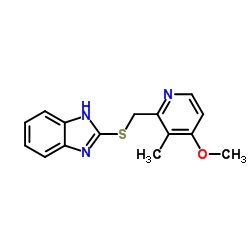 2-{[(4-甲氧基-3-甲基-2-吡啶基)甲基]硫基}-1H-苯并咪唑结构式