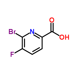 6-Bromo-5-fluoro-2-pyridinecarboxylic acid Structure