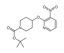 4-[(3-硝基-2-吡啶基)氧基]-1-哌啶羧酸叔丁酯结构式