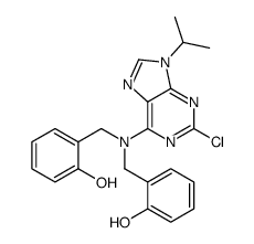 2-氯-6-[N,N-二(2-羟基苄基)氨基]-9-异丙基嘌呤结构式