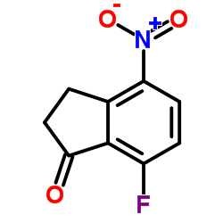 7-Fluoro-4-nitro-2,3-dihydro-1H-inden-1-one Structure