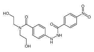 N,N-bis(2-hydroxyethyl)-4-[2-(4-nitrobenzoyl)hydrazinyl]benzamide Structure