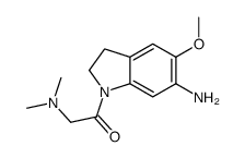 1-(6-AMINO-5-METHOXYINDOLIN-1-YL)-2-(DIMETHYLAMINO)ETHANONE Structure