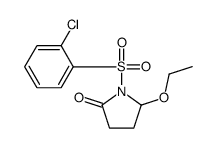 1-(2-chlorophenyl)sulfonyl-5-ethoxypyrrolidin-2-one结构式