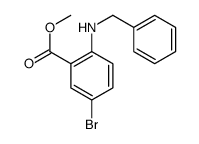 2-(苄基氨基)-5-溴苯甲酸甲酯结构式