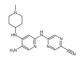 5-[[5-amino-4-[(1-methylpiperidin-4-yl)amino]pyridin-2-yl]amino]pyrazine-2-carbonitrile Structure