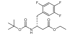 ethyl (R)-3-tert-butoxycarbonylamino-4-(2,4,5-trifluoro-phenyl)-butyrate Structure