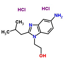 2-(5-Amino-2-isobutyl-1H-benzimidazol-1-yl)ethanol dihydrochloride结构式