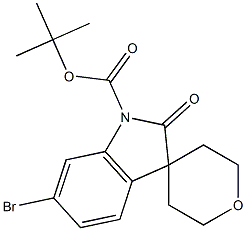 tert-butyl 6-bromo-2-oxo-2',3',5',6'-tetrahydrospiro[indoline-3,4'-pyran]-1-carboxylate Structure