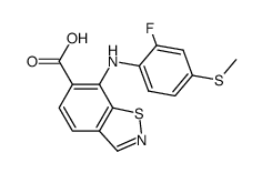 7-(2-fluoro-4-methylsulfanyl-phenylamino)-benzo[d]isothiazole-6-carboxylic acid Structure