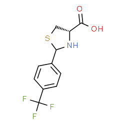 (4S)-2-[4-(三氟甲基)苯基]-1,3-噻唑烷-4-羧酸结构式