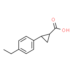 trans-2-(4-ethylphenyl)cyclopropane-1-carboxylic acid Structure