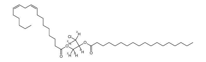 rac-1-Linoleoyl-2-stearoyl-3-chloropropanediol-d5 Structure