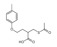 2-(acetylsulfanylmethyl)-4-(4-methylphenoxy)butanoic acid结构式