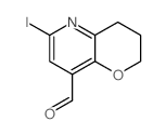 6-碘-3,4-二氢-2H-吡喃并[3,2-B] 吡啶-8-甲醛结构式