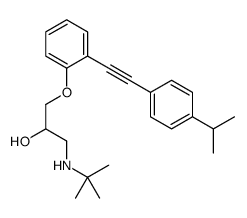 1-(tert-butylamino)-3-[2-[2-(4-propan-2-ylphenyl)ethynyl]phenoxy]propan-2-ol结构式