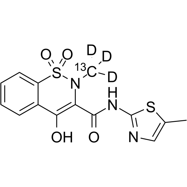 Meloxicam-13C,d3结构式