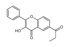 3-hydroxy-2-phenyl-6-propanoylchromen-4-one Structure